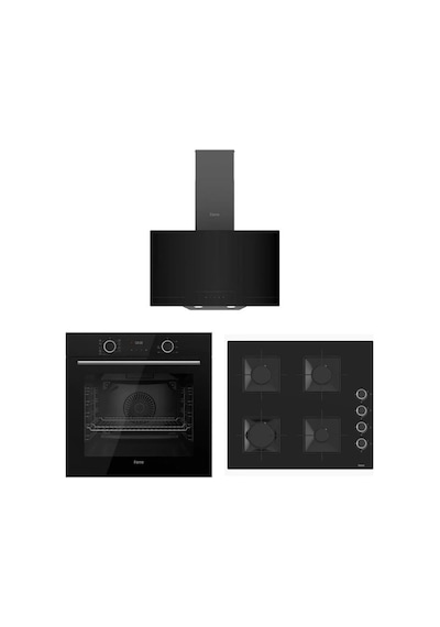 Ferre Fryart XE63CS - SS205 -D063 Siyah Ankastre Set