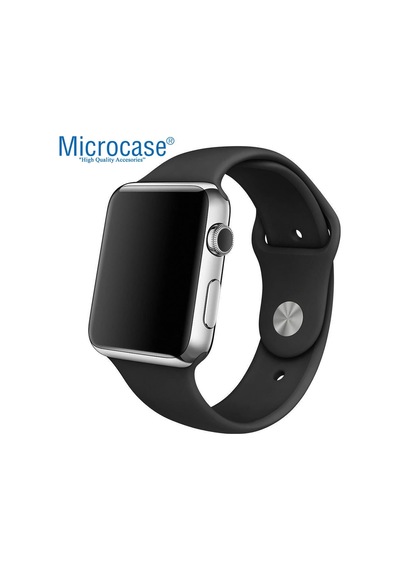 Microcase Apple Uyumlu  Watch 7 45 MM Için Silikon Kordon Kayış M-L