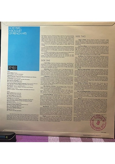 Various Artists - I Love Paris: A Bouquet Of French Hits Reader's Digest - Gfıh-8asb