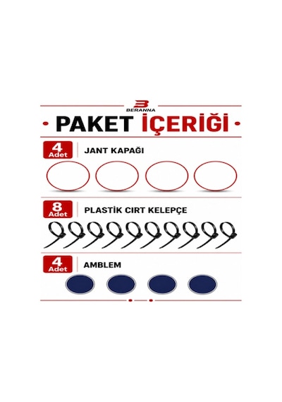 Beranna Quartet 15 İnç Jant Kapağı