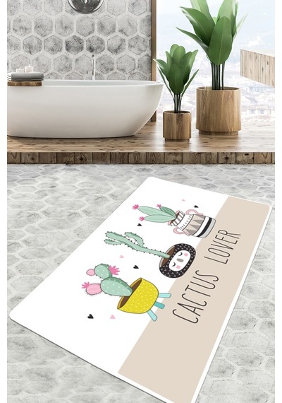 Pink Cactus Banyo Halısı Djt 70X120 Cm
