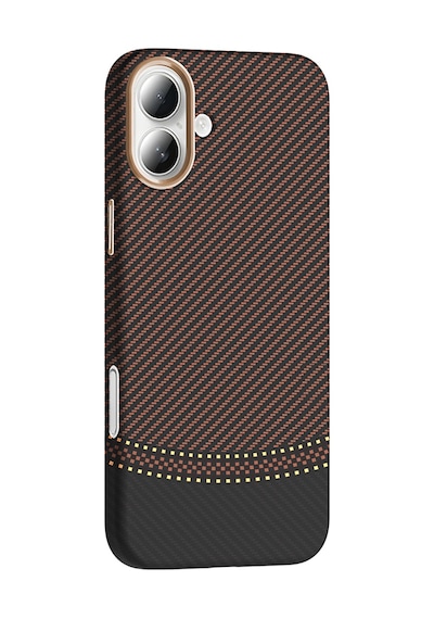 Apple Uyumlu iPhone 16 Plus Kılıf M-safe Şarj Özellikli Karbon Fiber Görünümlü Zore Gros Kapak Siyah