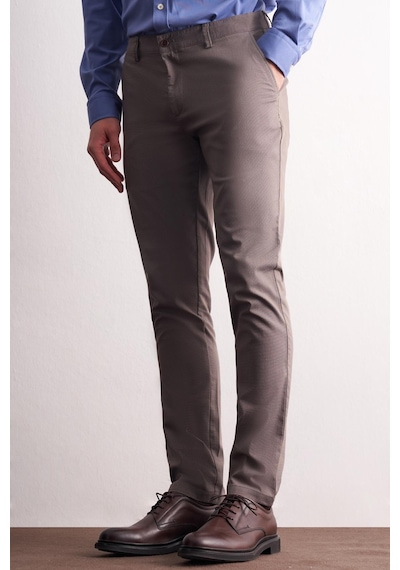 İmza Vizon Yan Cep Düz Paça Pamuklu Slim Fit Chino Casual Pantolon 1003255164 Vizon