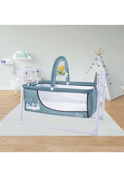 Chubby Baby Müzikli Melodi Kutulu Candy Sepet Beşik Sallanır, 2 Peluş Oyuncaklı Beşik Yeşil Chubby Baby Müzikli Melodi Kutulu Candy Sepet Beşik Sallanır, 2 Peluş Oyuncaklı Beşik Yeşil