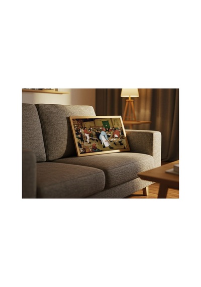 Rönesans Bruegel Köylü Düğünü Çerçevesiz Poster 21x30 Cm A4 Tablo Rönesans Klasik Sanat Duvar Dekoru