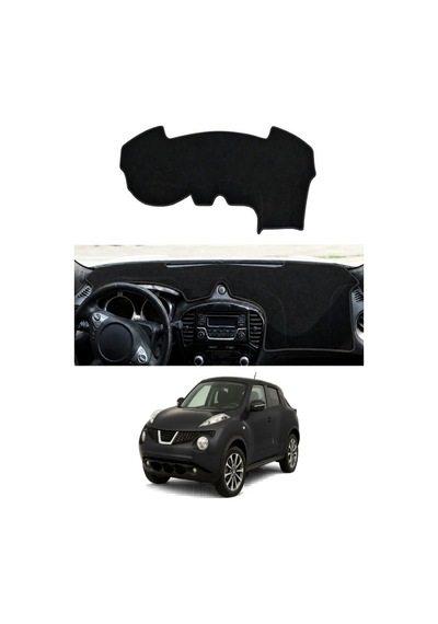 Nissan - Juke Yf15 2010-2019 Uyumlu Torpido Koruma Kılıfı - Siyah Şeritli