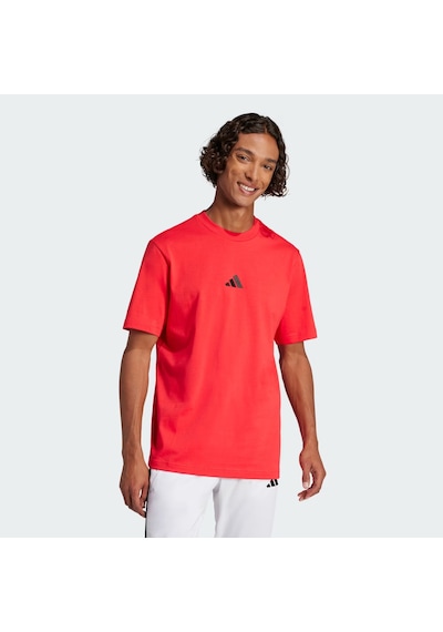 Adidas Essentials Small Logo Single Jersey Erkek T-shirt Jf1095 Kırmızı
