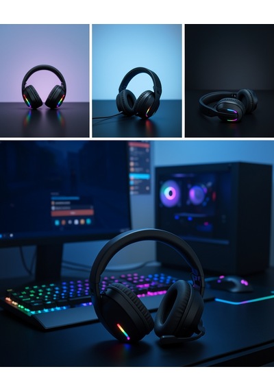 Kablosuz Gaming Kulaklık 40mm Sürücülü Mikrofonlu
