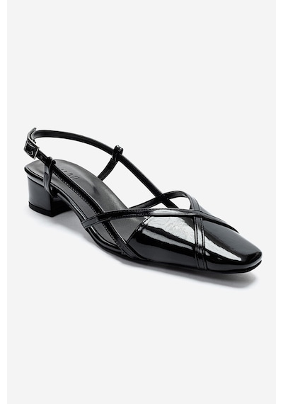 Luvishoes Olena Siyah Rugan Kadın Topuklu Sandalet