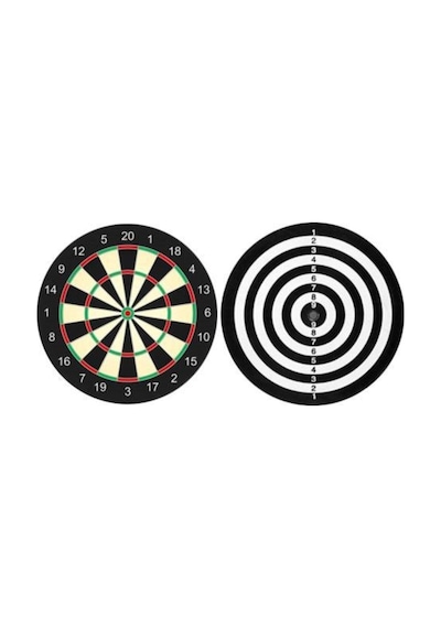 Çift Taraflı Dart Pano Ve 4 Adet Dart Oku Oyun Seti 28.5 Cm