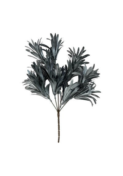 Yapay Çiçek Gümüş Renk Podocarpus Demeti 7dal 48 Çiçek Garnitür Aradal Dekoratif Yapay Bitki
