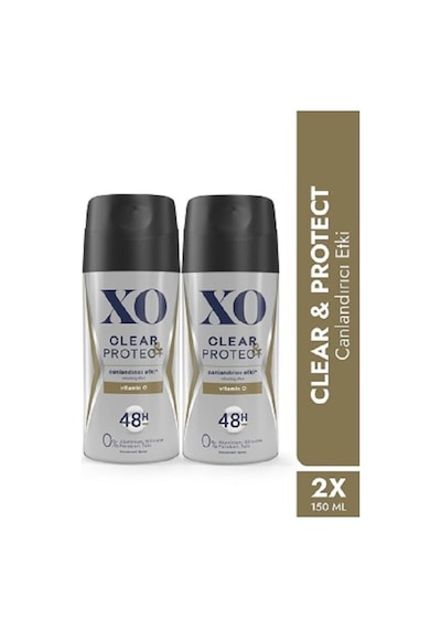 Xo Clear & Protcet Erkek Sprey Deodorant 2 x 150 ML