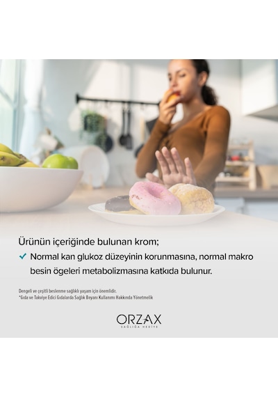 Orzax Ocean Krom Pikolinat 90 Kapsül - 200 Μg Krom İçeren Takviye Edici Gıda