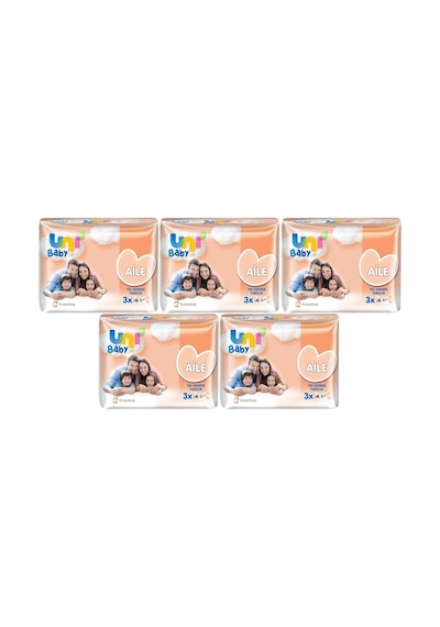 Uni Baby Islak Havlu Mendil Aile 52 Yaprak 15 Li Set 5pk 3 15'li Set