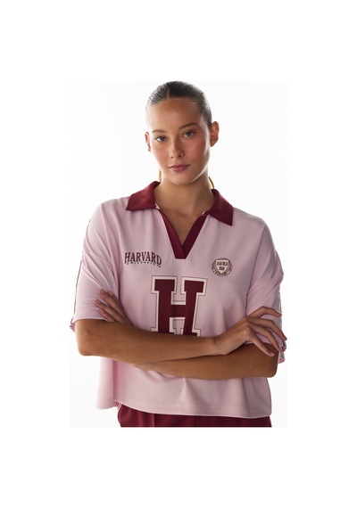 Penti Pembe Harvard Jersey Kısa Kollu Tişört Pk24