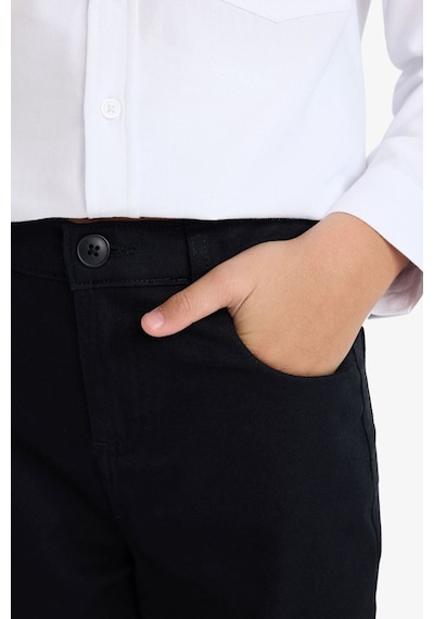 Defacto Erkek Çocuk Düz Paça Basic Düz Gabardin Pantolon X4224a626spbk81 Siyah-bk81