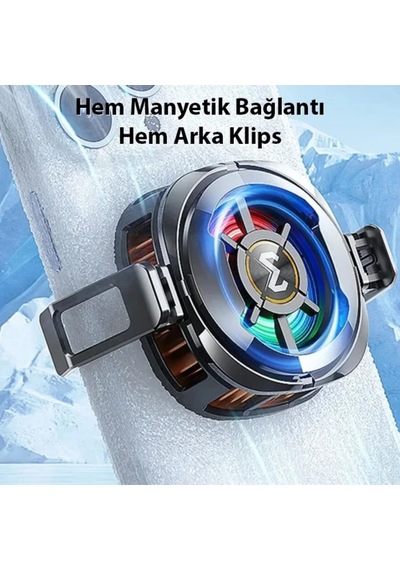 Coofbe Göstergeli Rgb Işıklı15w Magsfe Uyumlu Kablolu Soğutma Levhalı Ultra Telefon Soğutucu Radyatör 3 Modlu
