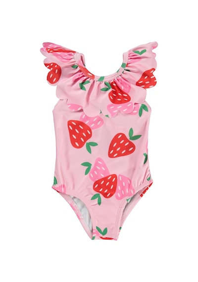Civil Girls Çilek Baskılı 2-12 Yaş Mayo Set - Pembe