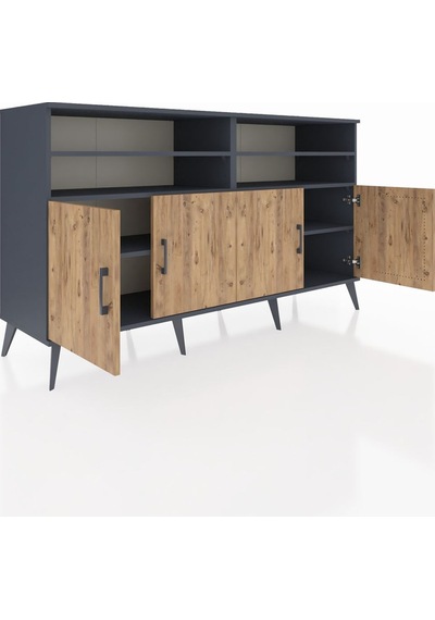 Hyperion Konsol 6 Raflı 4 Kapaklı 176x44x99 Antrasit-çam/aytaşı Antrasit-çam/aytaşı Hyperion Konsol 6 Raflı 4 Kapaklı 176x44x99 Antrasit-çam/aytaşı Antrasit-çam/aytaşı