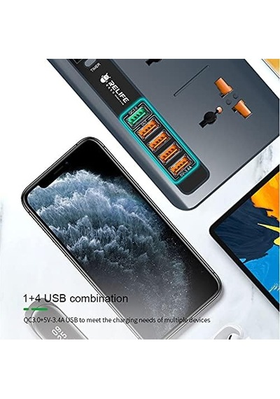 Rl-316d Akıllı Priz Termal Akım Ve Isınma Korumalı 5 Usb 5v-3.4a Qc3.0 Girişli Led Ekran Uzatma Kablolu Diğer