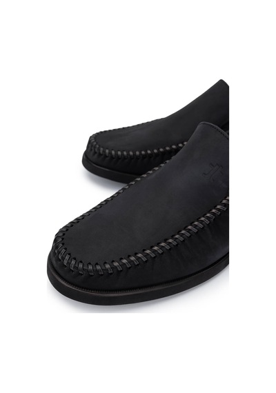 Tamer Tanca Erkek Hakiki Deri Siyah Nubuk Loafer Ayakkabı 1008 3484 Erk Ayk Y25 Sıyah Nbk Siyah