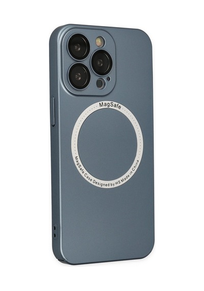 Apple Uyumlu iPhone 13 Pro Kılıf Jack Magneticsafe Lens Silikon Sierra Mavi,