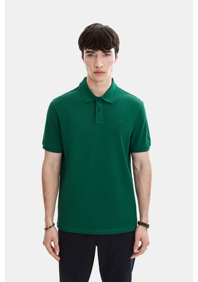 Backandbond Yeşil Regular Fit Örme Polo Yaka Tişört