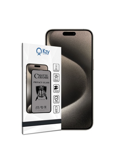 Apple iPhone 15 Pro Max Uyumlu İle Tam Kaplayan Mat Seramik Nano Esnek Hayalet Ekran Koruyucu