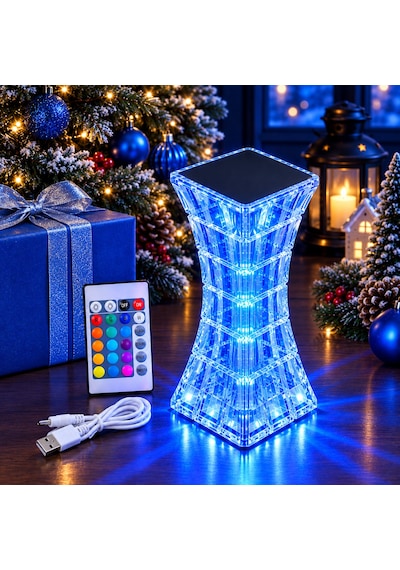 Vıp Yüksek Kalite Renk Değiştiren Kristal Masa Lambası Usb Totch Lamp Kumandalı Yılbaşı Işıkları Renkli