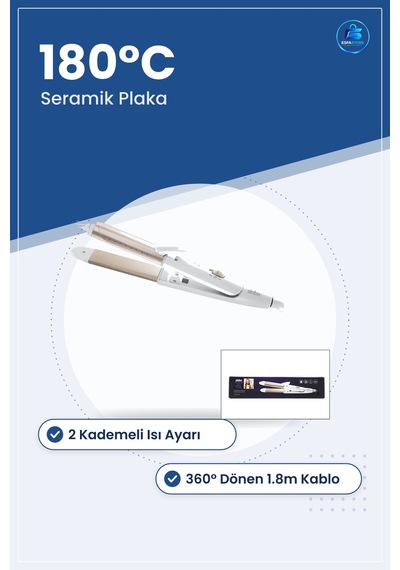 Seramik Kaplamalı Saç Düzleştirici C 2 Kademe Hızlı Isınan Kişis
