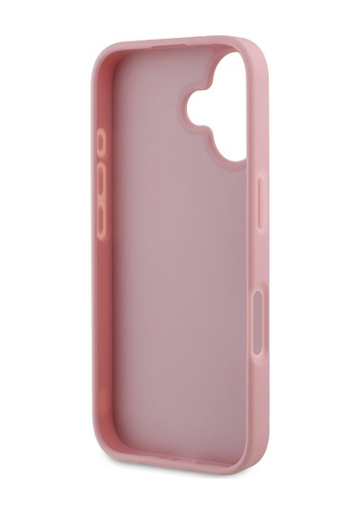 Apple Uyumlu iPhone 16 Kılıf Guess Lisanslı 4g Büyük Metal Logolu Glitter Kapak Pembe