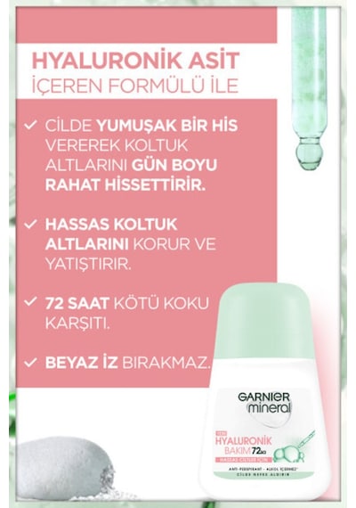 Mineral Hyaluronik Bakım Roll-on Deodorant-