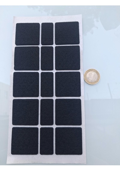 Keçe 90735 Hrd 4 Paket 40mm Siyah Masa Sandalye Koltuk Baza Ayak Çizdirmez Yapışkanlı