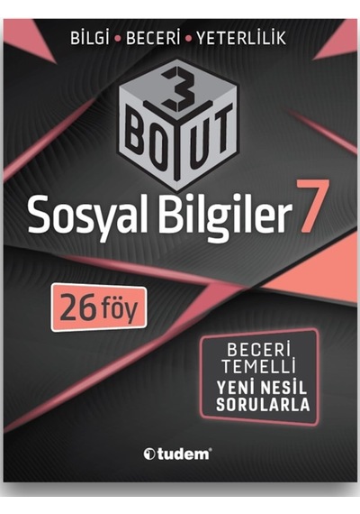 Sosyal Bilgiler 7.Sınıf 3 Boyut Tudem Yayınları