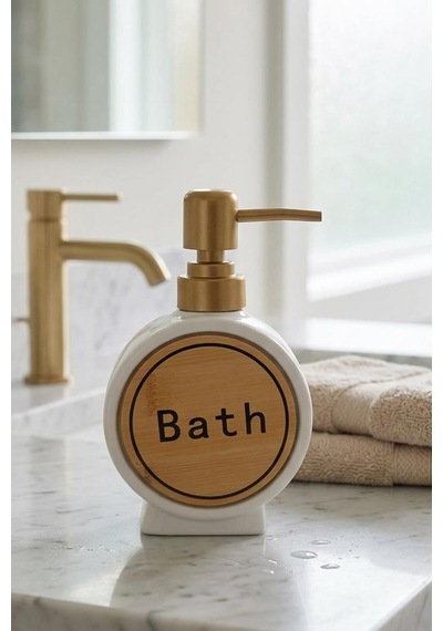 Porselen Sıvı Sabunluk 300ml Bath Beyaz 48408