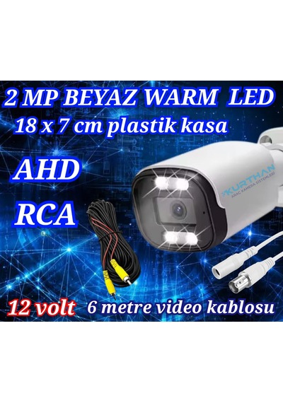 2 Mp Ahd Warm Led Güvenlik Kamerası Gece Renkli Görüntü 12 Volt