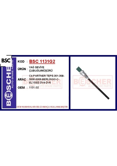 Motor Yağ Seviye Sensörü Müşürü P207-p208-p301-p307-p308-p2008-p3008-p5008-rzc-expert-partner- Berlı Bsc 1131.g2