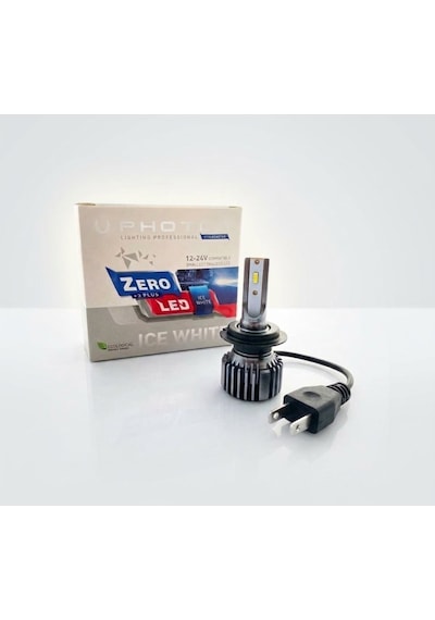 H7 Zero Led Xenon Motosiklet Far Ampul 1 Adet 6000k Beyaz Fansız