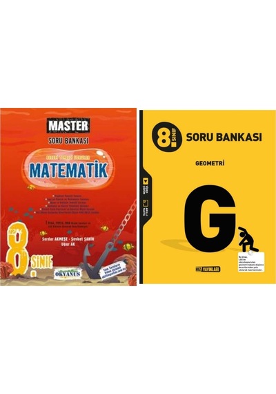 8.sınıf Master Matematik Soru Bankası + Hız Yayınları 8.sınıf Geometri Soru Bankası