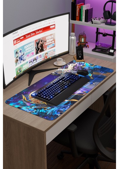 Dainsleif Genshin Impact Anime Oyuncu V3 - 90x40 Xxl Gaming Mouse Pad Fare Altlığı