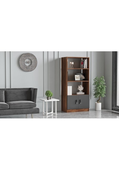 Robinhome Robin Home Verona D Ofis Kitaplık Barok- Gri