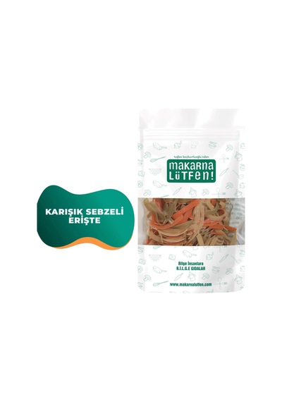 Karışık Sebzeli Erişte +8 Ay-200 Gram