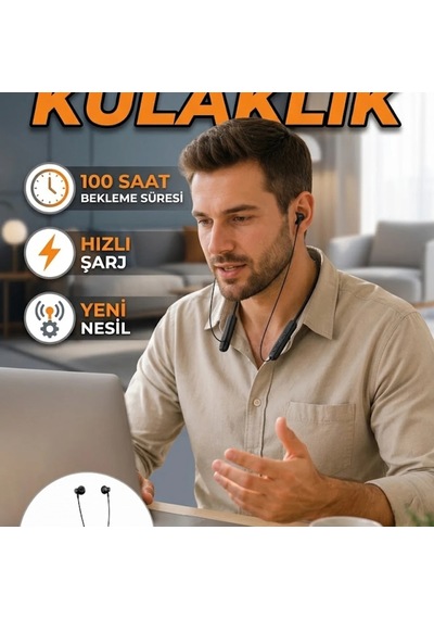 Tws Bluetooth 5.1 Kablosuz Kulaklık 100 Saat Bekleme Süreli Hızlı Şarj Destekli 00
