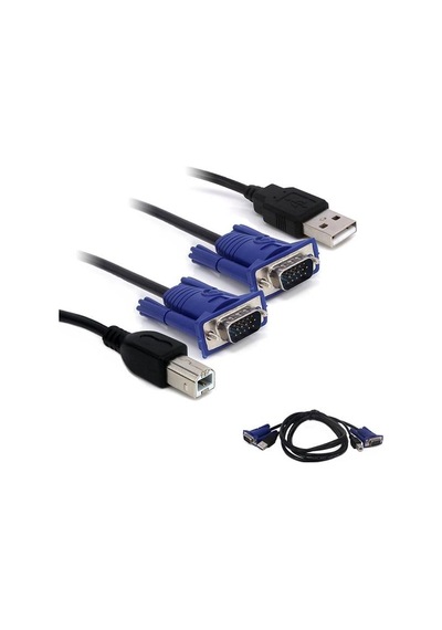 Powermaster Kwm Switch Kablo 1.5 Metre Vga Erkek-erkek + Usb + Printer