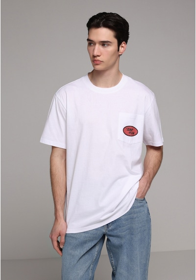 Colin's Colins Comfort Fit Yuvarlak Yaka Düz Erkek Beyaz Kısa Kol Tişört Cl1081607 Q1.v2 Ofw