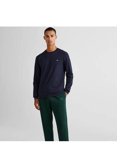 Gant Erkek Lacivert Slim Fit Bisiklet Yaka T-shirt-11247 Lacivert