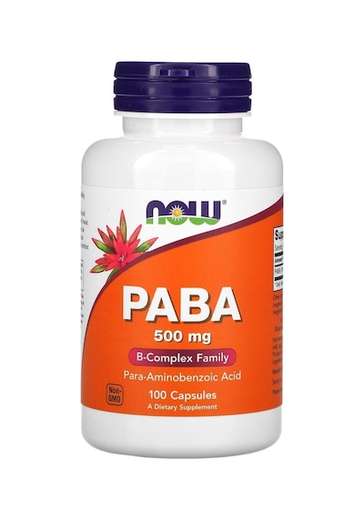 Now Foods Paba 500 MG 100 Capsules