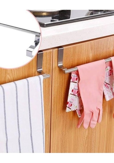 Mutfak Dolabı Ve Çekmece Üstü Havlu Askısı- Kapak Üstü Havlu Askısı Metal Beyaz Diğer