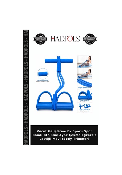 Vücut Geliştirme Ev Sporu Spor Bandı Btr-blue Ayak Çekme Egzersiz Lastiği Mavi Body Trimmer