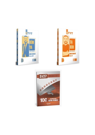 2027 2027 Benim Hocam Tyt Kimya + Tarih Video Çözümlü Soru + Anla Kazan Paragraf Deneme 3'lü Set